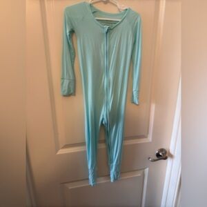2T little sleepies teal zippy